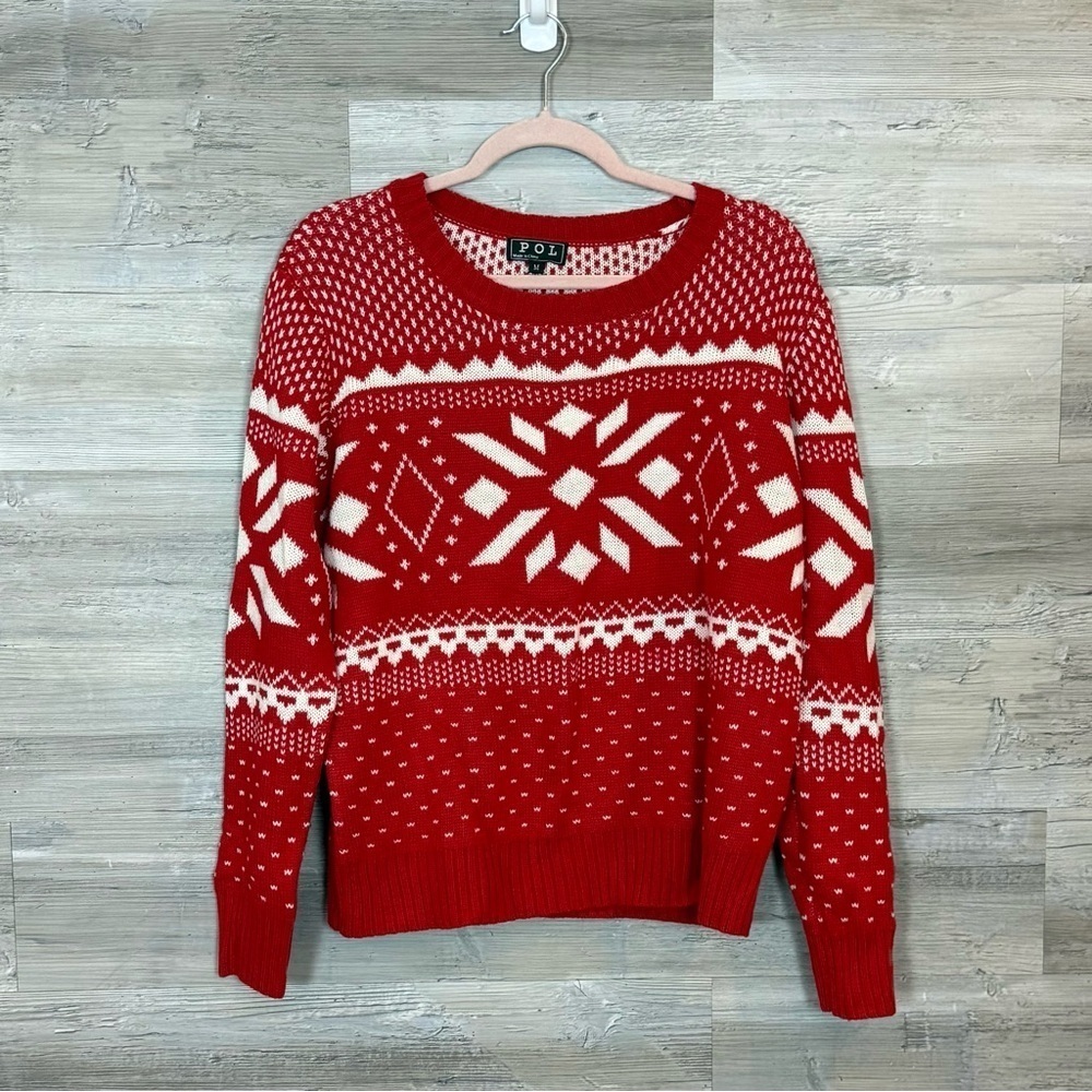 POL Snowflake Christmas Sweater